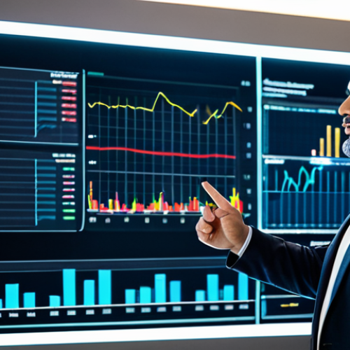 Home 14 A professional procurement manager in a modest business suit, standing confidently in a sleek, modern data analysis center. They are in front of large, glowing holographic displays showing complex data visualizations, charts, and graphs. One hand gestures towards the interactive data, indicating deep understanding and strategic insight. The background features sophisticated digital interfaces and interconnected data streams. High-resolution, professional photography, cinematic lighting, sharp focus, intricate details, realistic render, perfect anatomy, correct proportions, natural pose, well-formed hands, proper finger count, natural body proportions, safe for work, appropriate content, fully clothed, professional.