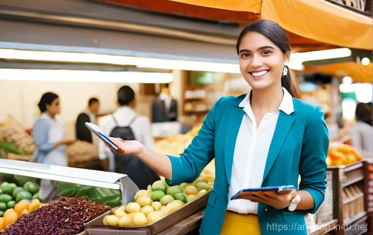쇼핑매니저 실무 경험 쌓는 법 - **Prompt 1: Hands-On Learning in a Bustling Marketplace**
    "A vibrant, medium-shot image capturin...